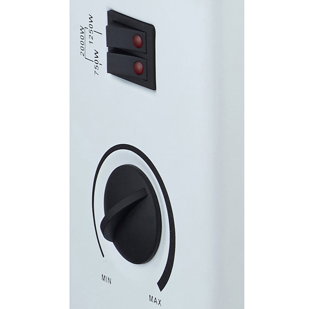 Emerio Konvektorelement 2000W / Flyttbart el-element med termostat / Fristående rumsvärmare