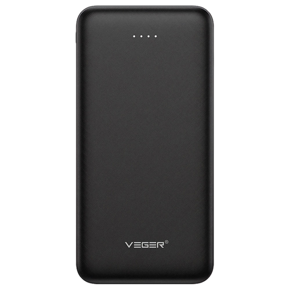Veger A10 W1065 Powerbank 10000 mAh 2A 2XUSB,  1XUSB-C - Svart / Externt batteri / USB-laddare