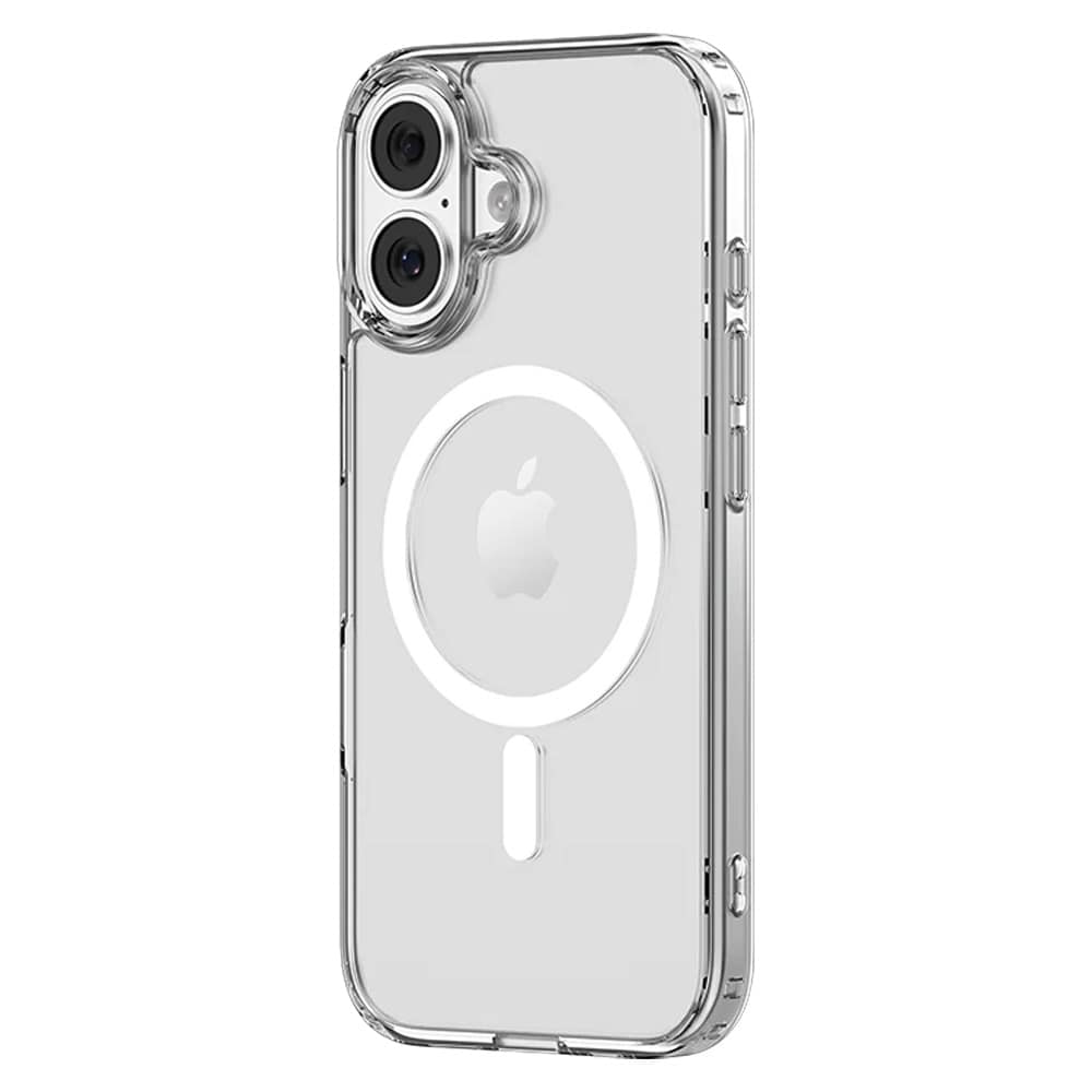 Mutural Ice MagSafe-cover til iPhone 16 / gennemsigtigt mobilcover med magnetring – Klar