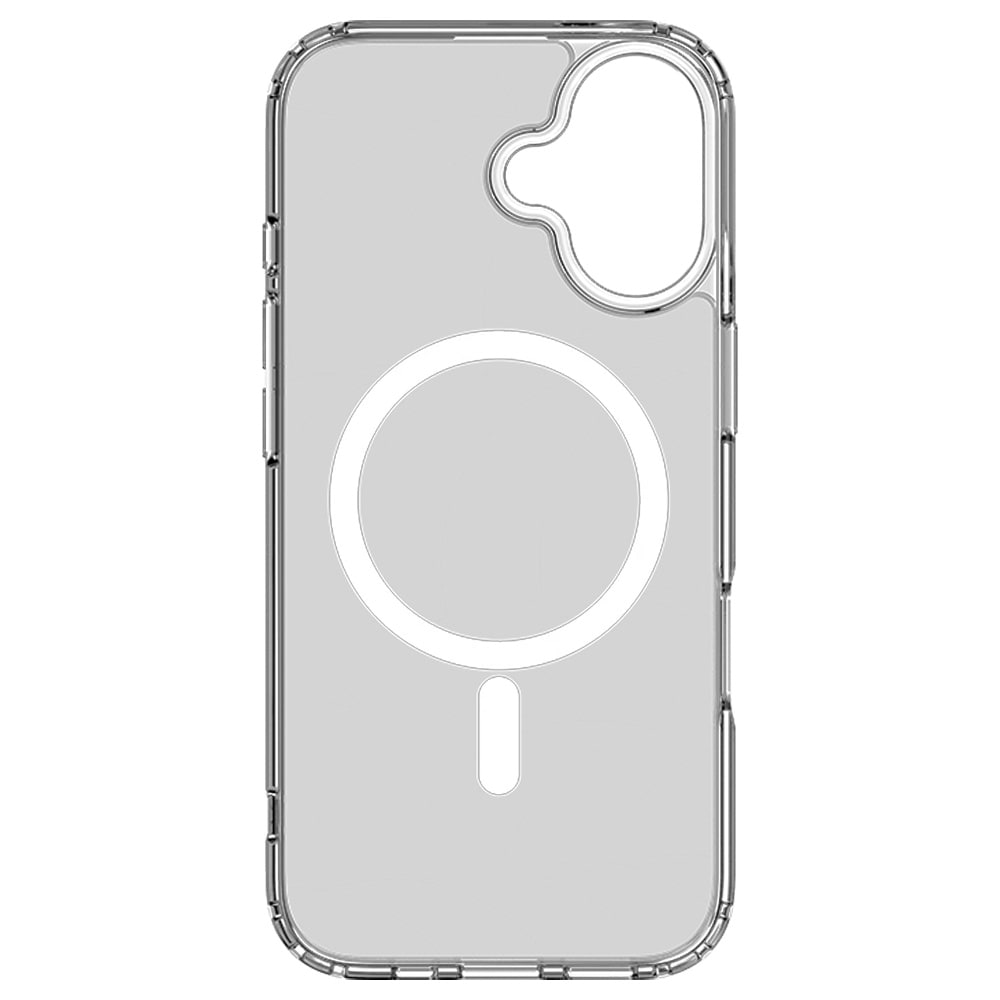 Mutural Ice MagSafe-cover til iPhone 16 Pro / gennemsigtigt mobilcover med magnetring – Klar