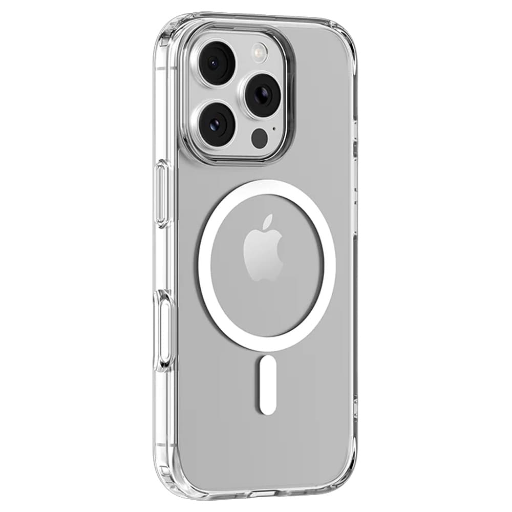 Mutural Ice MagSafe-cover til iPhone 16 Pro Max / gennemsigtigt mobilcover med magnetring – Klar