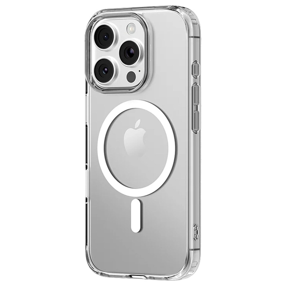 Mutural Ice MagSafe-cover til iPhone 16 Pro Max / gennemsigtigt mobilcover med magnetring – Klar