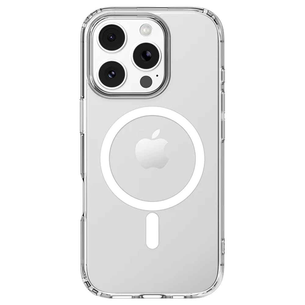 Mutural Ice MagSafe skal till iPhone 16 Pro Max / transparent mobilskal med magnetring – Klar