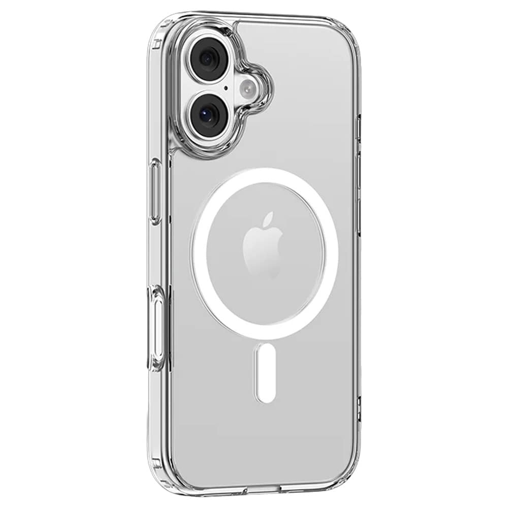 Mutural Ice MagSafe-cover til iPhone 17 / gennemsigtigt mobilcover med magnetring – Klar