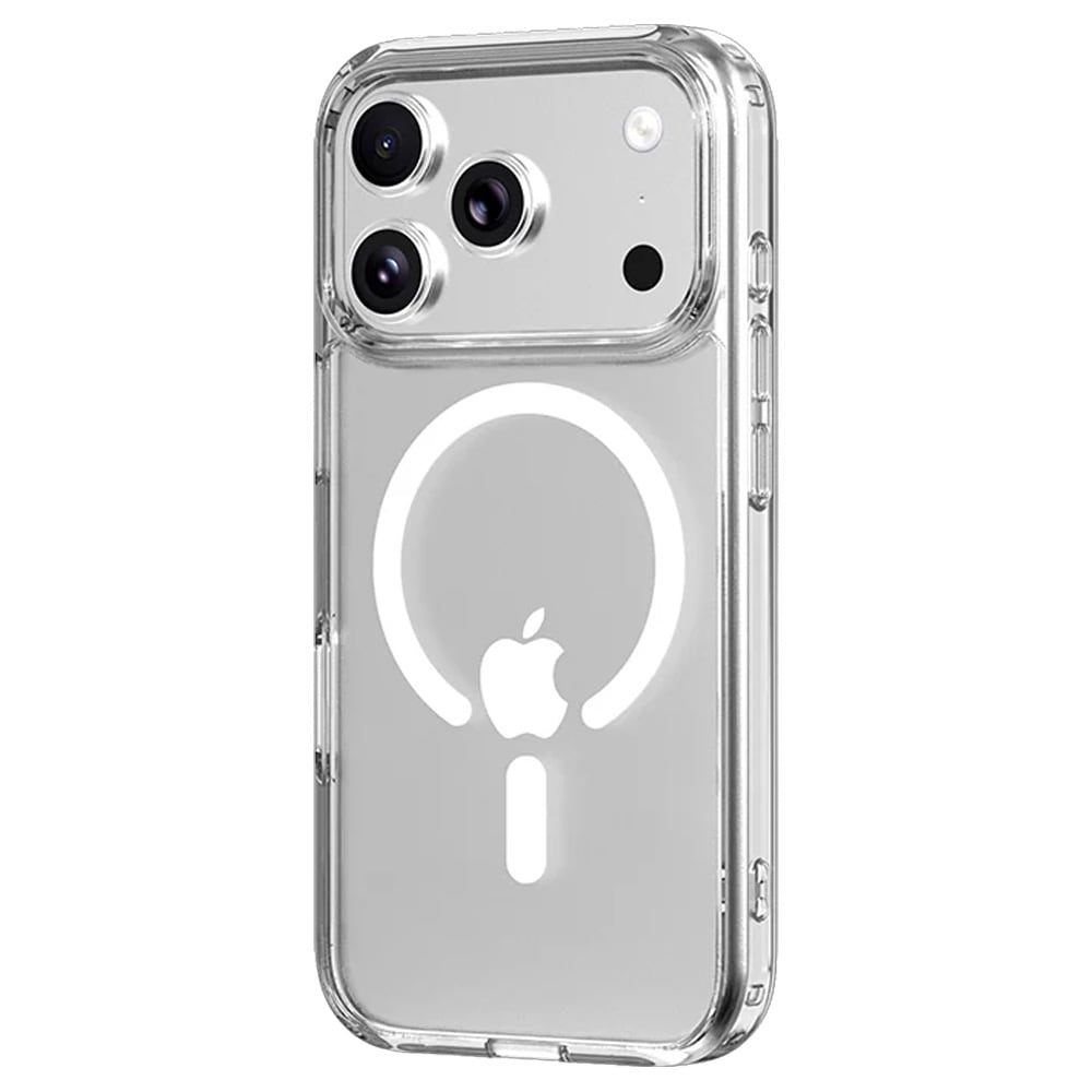 Mutural Ice MagSafe-cover til iPhone 17 Pro / gennemsigtigt mobilcover med magnetring – Klar