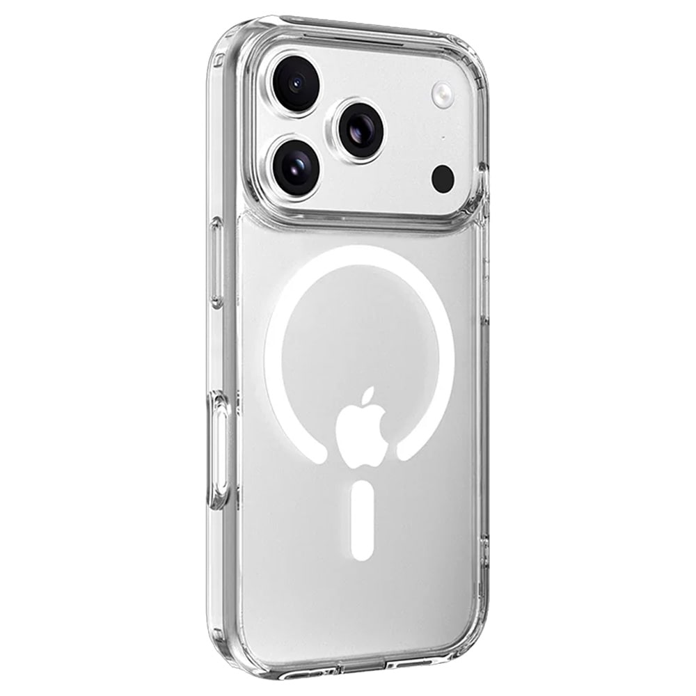 Mutural Ice MagSafe-cover til iPhone 17 Pro Max / gennemsigtigt mobilcover med magnetring – Klar