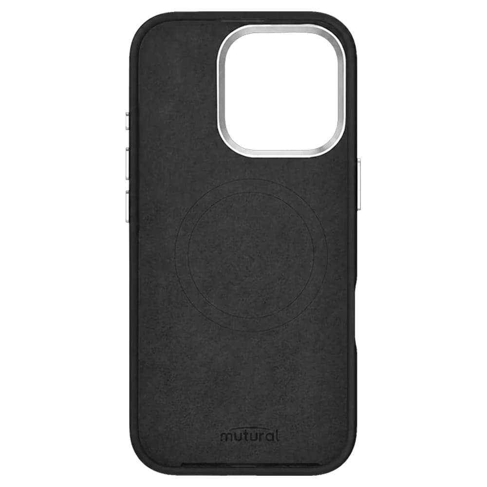 Mutural Pure MagSafe-cover til iPhone 16 Pro Max / silikone-cover med magnetring – Svart