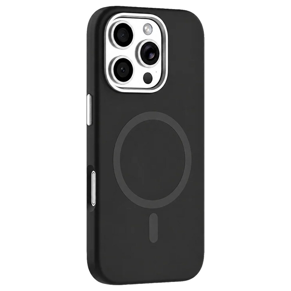 Mutural Pure MagSafe-cover til iPhone 16 Pro Max / silikone-cover med magnetring – Svart