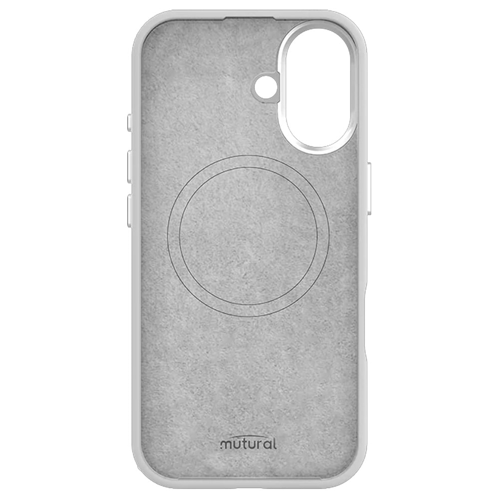 Mutural Pure MagSafe-cover til iPhone 17 / mobilcover i silikone med magnetring – Hvid