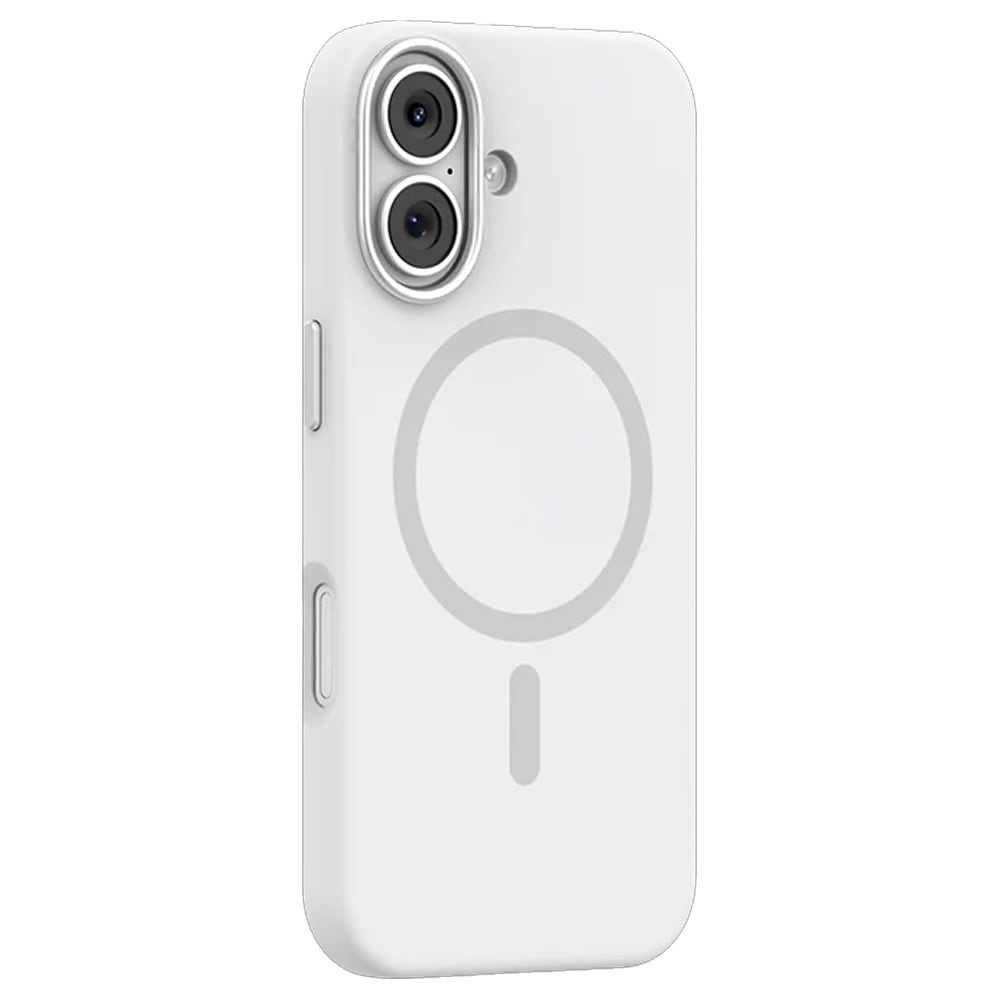 Mutural Pure MagSafe-cover til iPhone 17 / mobilcover i silikone med magnetring – Hvid