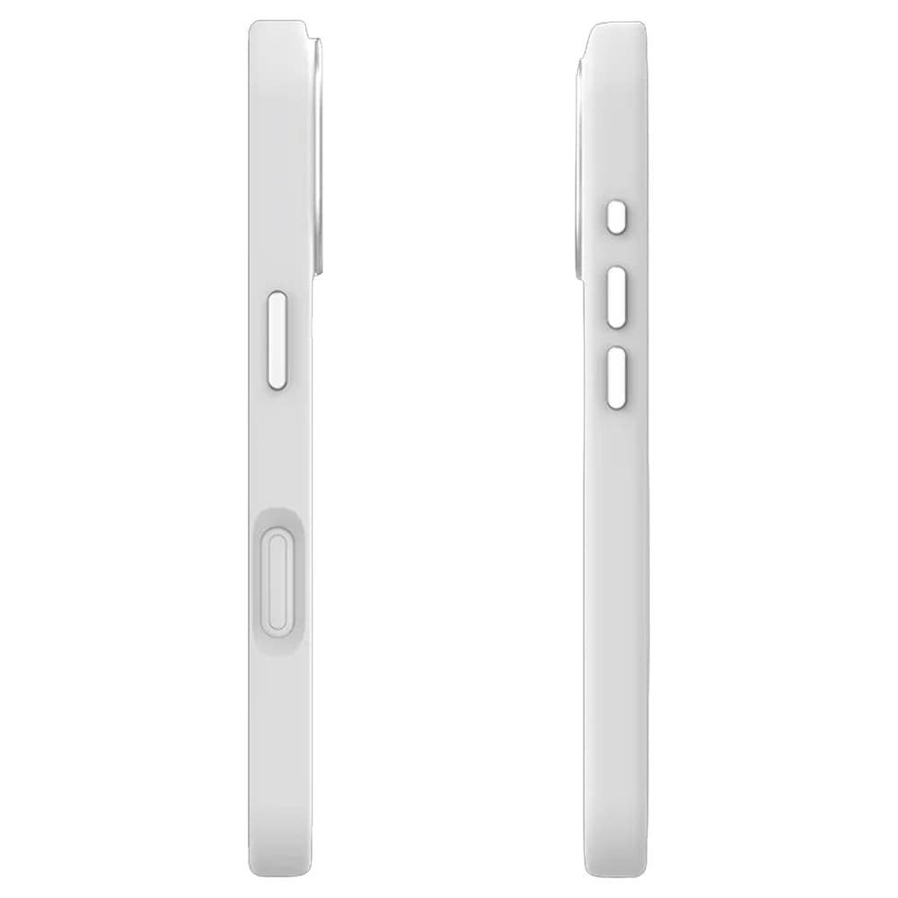Mutural Pure MagSafe-cover til iPhone 17 / mobilcover i silikone med magnetring – Hvid