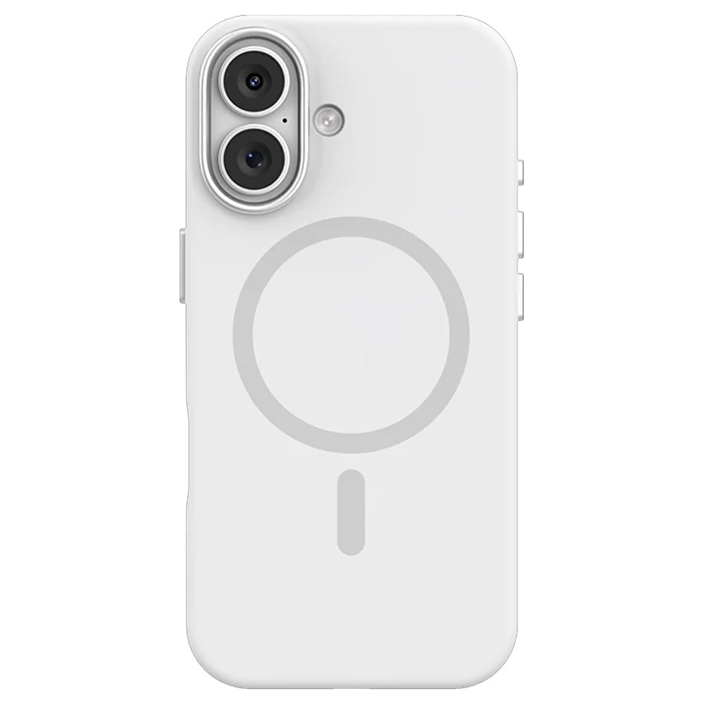 Mutural Pure MagSafe-skal till iPhone 17 / mobilskal i silikon med magnetring – Vit