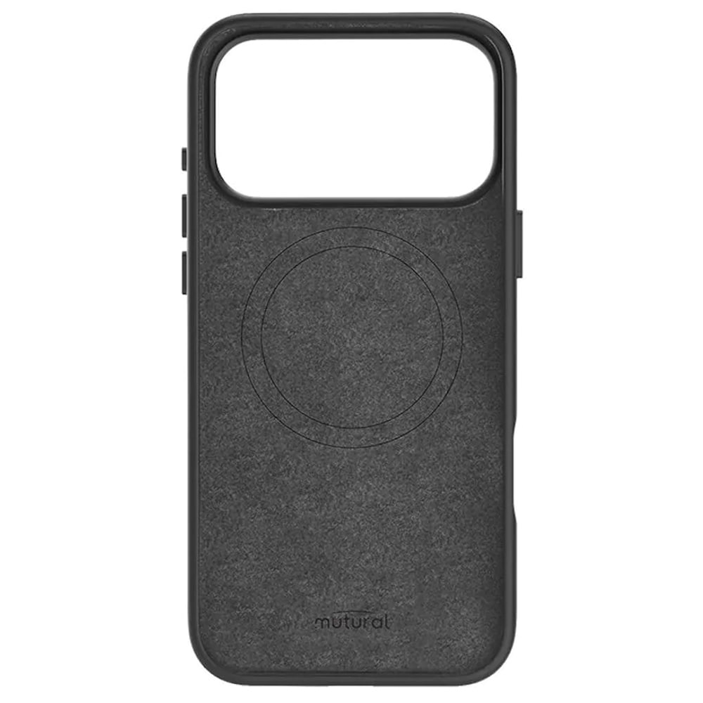 Mutural Pure MagSafe-cover til iPhone 17 Pro / mobilcover i silikone med magnetring – Sort