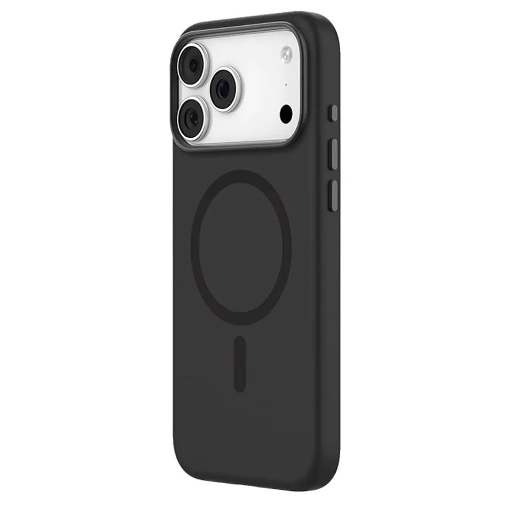 Mutural Pure MagSafe-cover til iPhone 17 Pro / mobilcover i silikone med magnetring – Sort