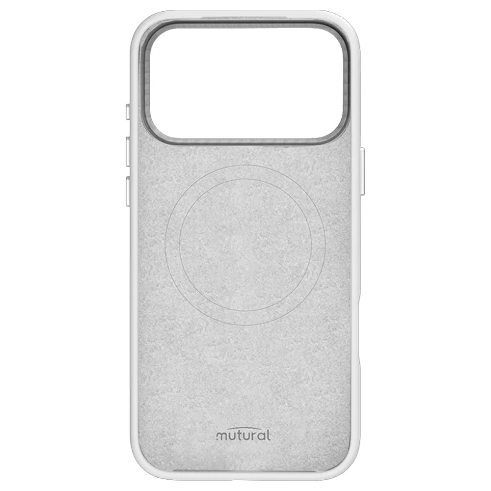 Mutural Pure MagSafe-cover til iPhone 17 Pro Max / mobilcover i silikone med magnetring – Hvid