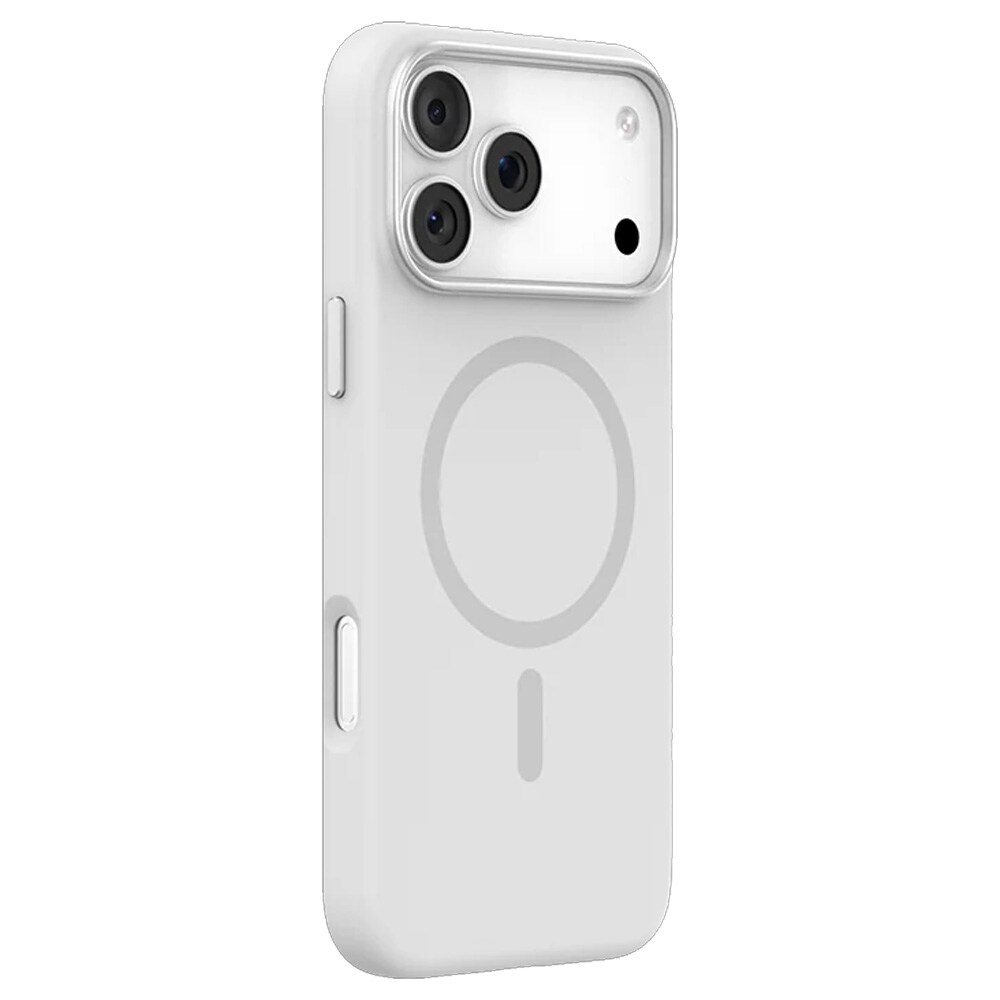 Mutural Pure MagSafe-cover til iPhone 17 Pro Max / mobilcover i silikone med magnetring – Hvid