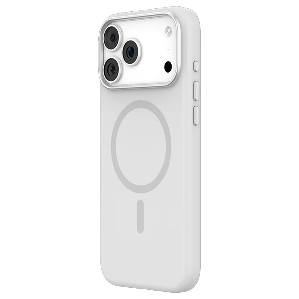 Mutural Pure MagSafe-cover til iPhone 17 Pro Max / mobilcover i silikone med magnetring – Hvid