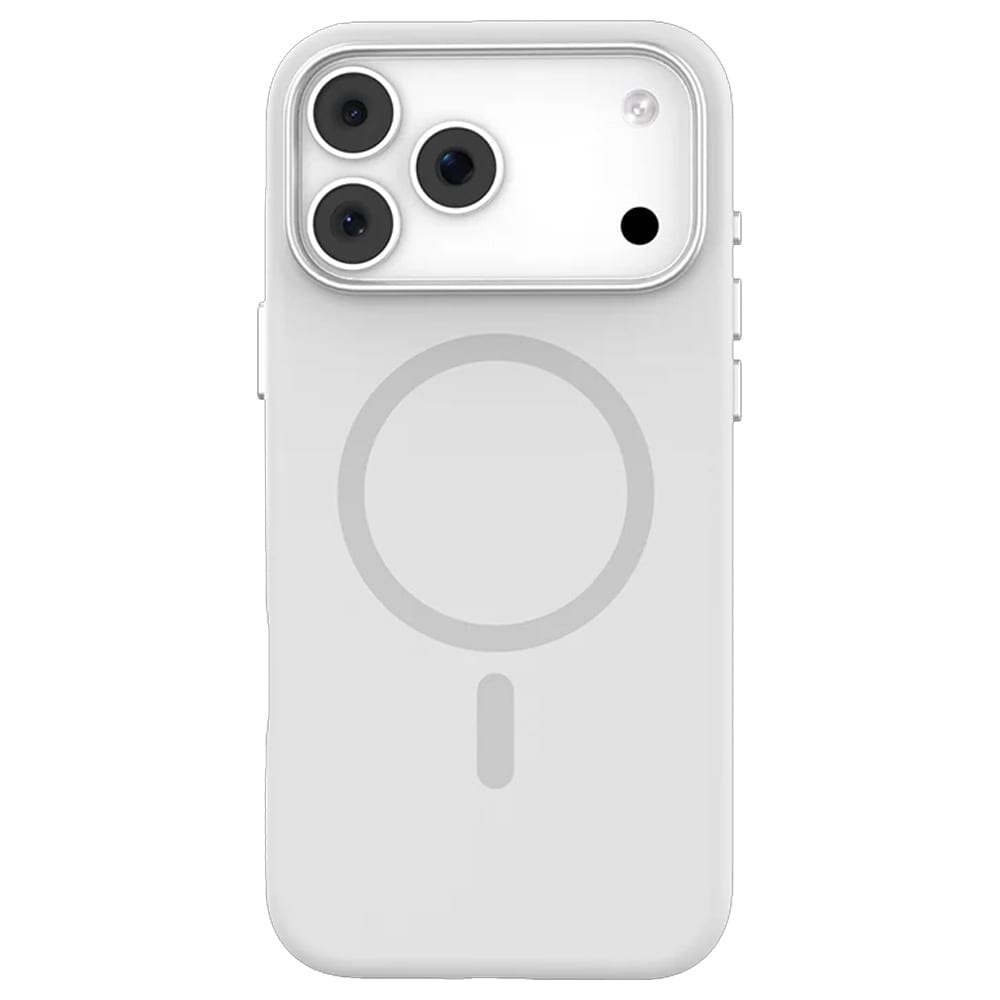 Mutural Pure MagSafe-skal till iPhone 17 Pro Max / mobilskal i silikon med magnetring – Vit