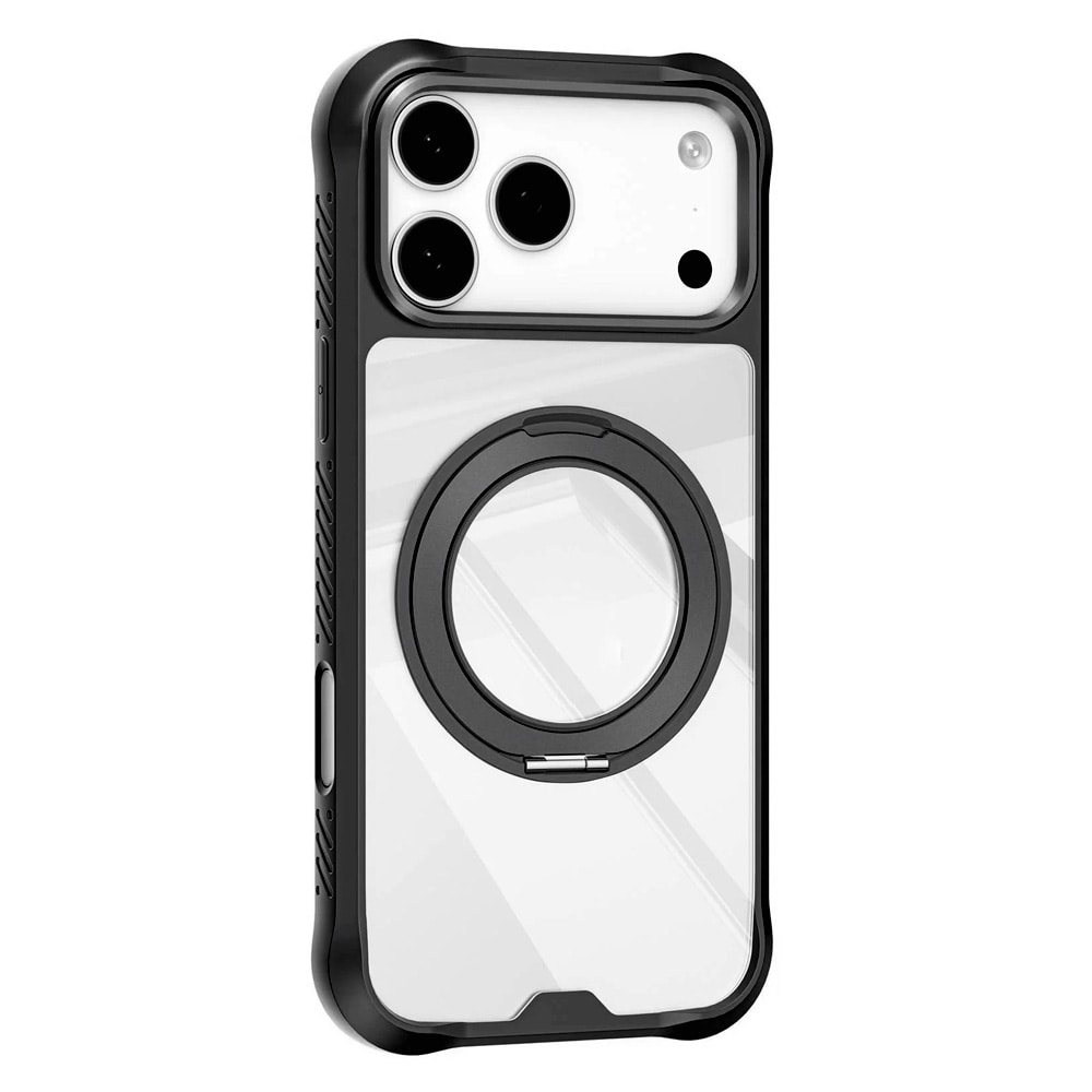 Mutural Obsidian Magsafe Skal till iPhone 18 Pro Max - Svart / Skyddsskal med ringstöd