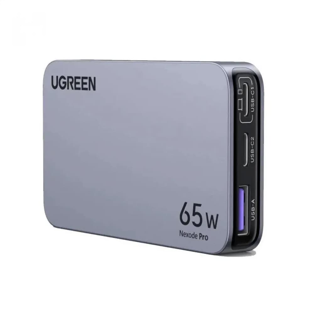 Ugreen X753 Nexode Pro 65W Väggladdare 3A 1xUSB, 2xUSB-C / USB-C-laddare / 3-portarsladdare
