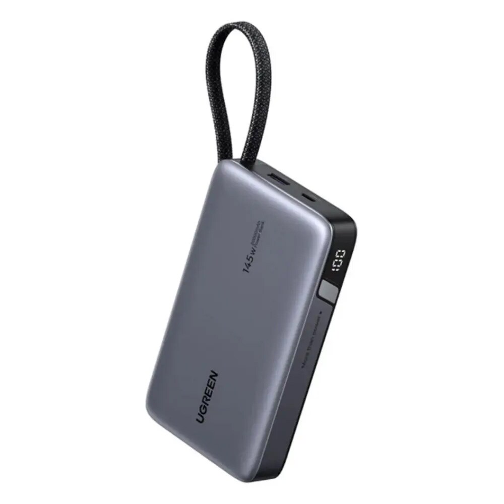 Ugreen Powerbank PB536 20000mAh 45W QC + PD - Grå / Powerbank med kabel / USB-C-batteribank