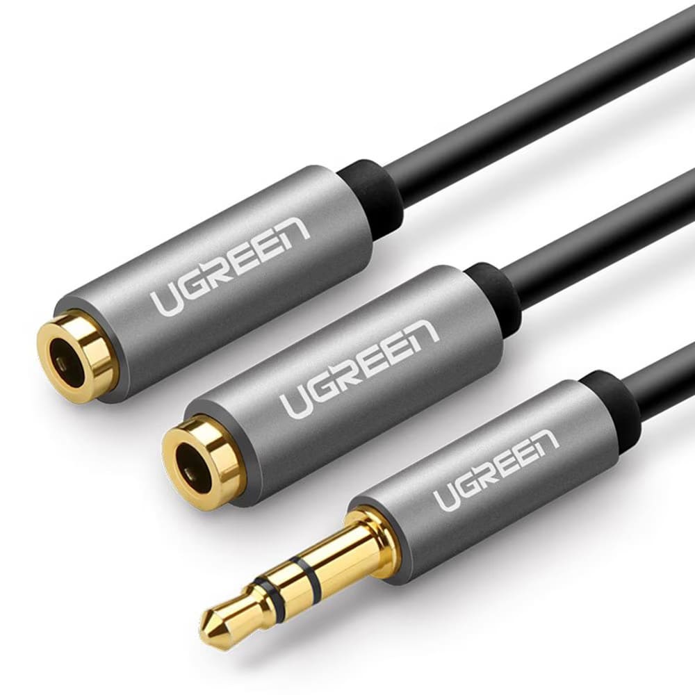 Ugreen AV123 Ljudsplitter 3,5mm till 2x3,5mm 20cm / Stereo-splitter / Hörlursdelare