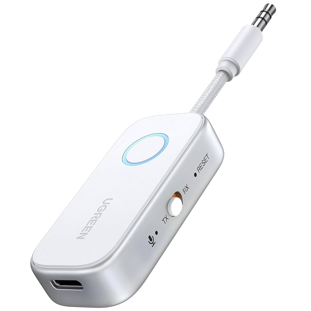 Ugreen CM872 Bluetooth Sändare/Mottagare - Vit / Bluetooth-ljudadapter / AUX-trådlös sändare