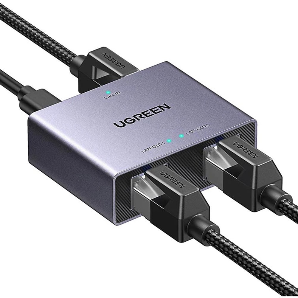 Ugreen NW301 Lan Splitter RJ45 - 2 x RJ45 / Gigabit Ethernet-fördelare / RJ45-nätverkssplitter