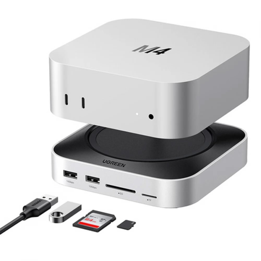 Ugreen CM841 till Apple Mac Mini M4 / 11-i-1 USB-C-docka / NVMe-hubb för Mac mini