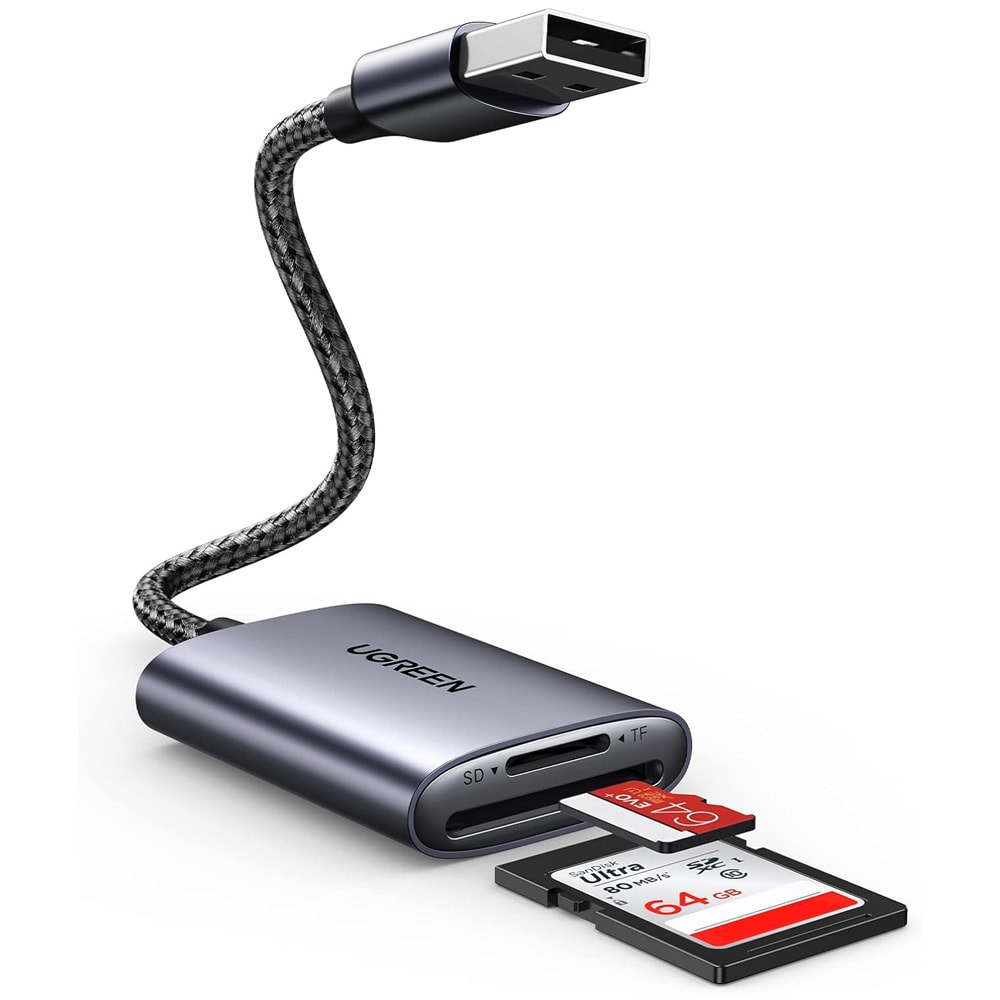 Ugreen CM401 USB-C Kortläsare SD, microSD / USB-C minneskortsläsare / SD-kortadapter