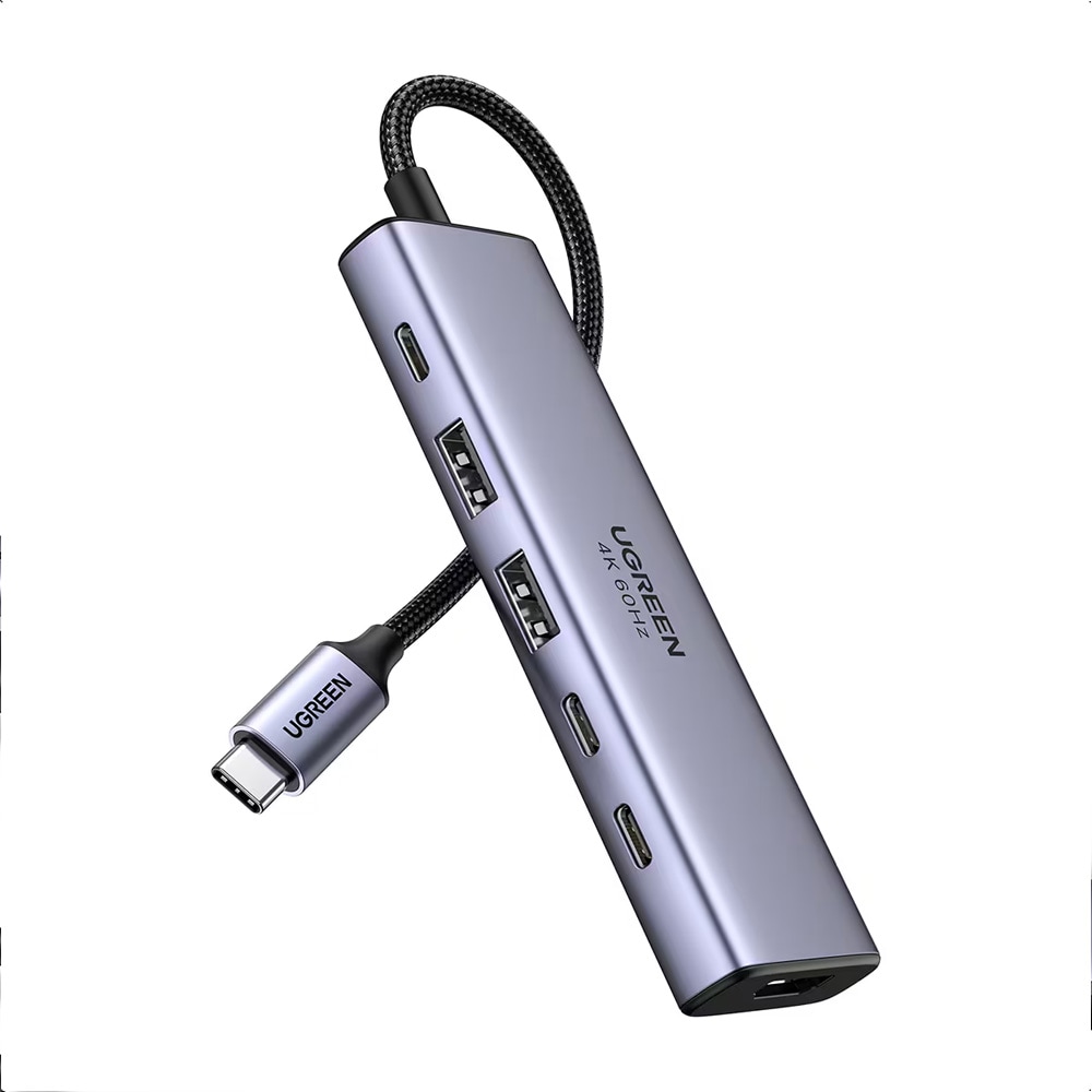 Ugreen CM511 USB-C Hub 2xUSB 3,2 3xUSB-C 1xHDMI / USB-C-multiadapter / 4K HDMI-docka