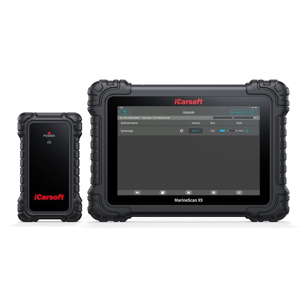 iCarsoft MarineScan X9 / Marin diagnosskanner / Diagnosverktyg för vattenskotrar och båtmotorer