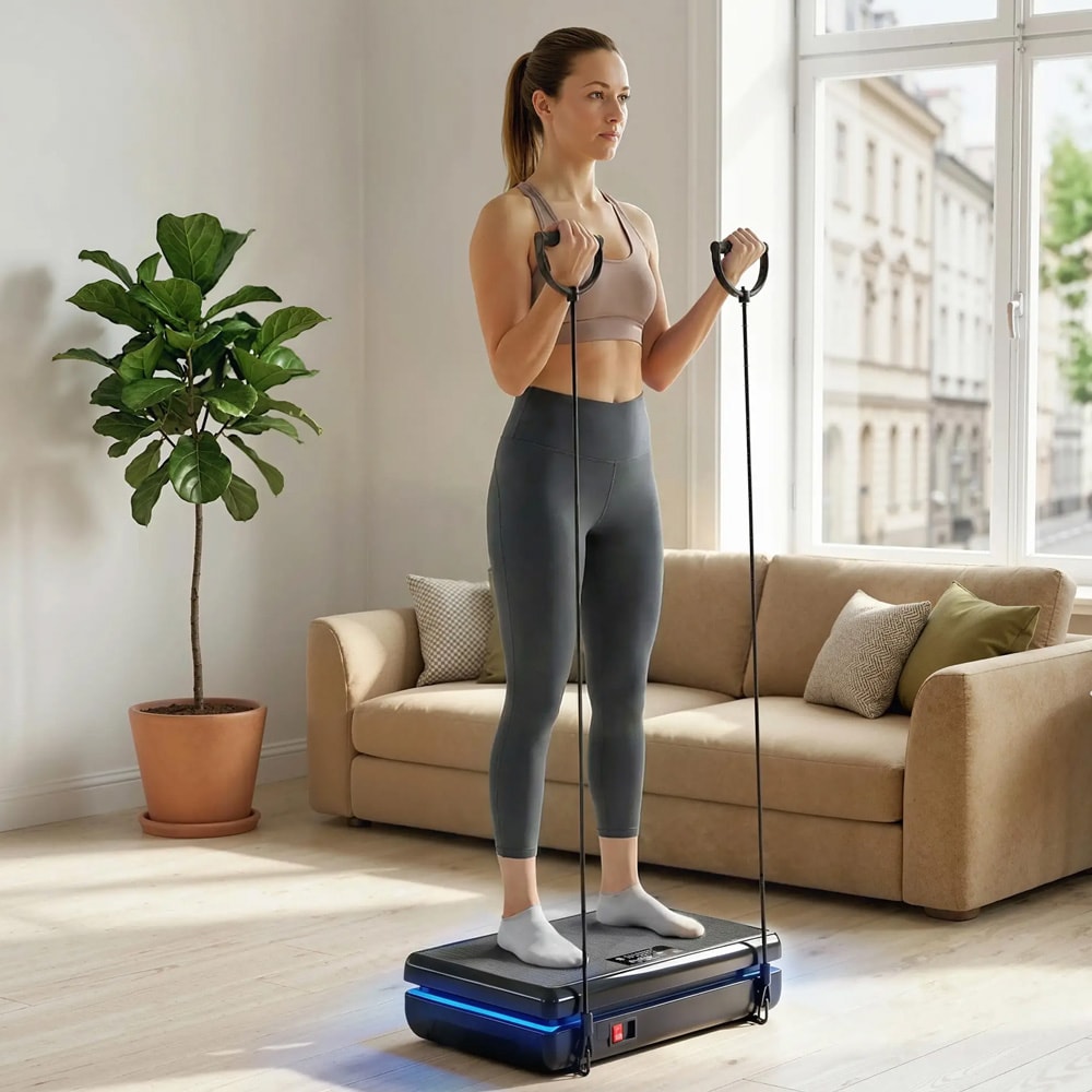 Sportnow Vibrationsplatta med 120 intensitetsnivåer / Vibrationsplattform / Vibroplatta