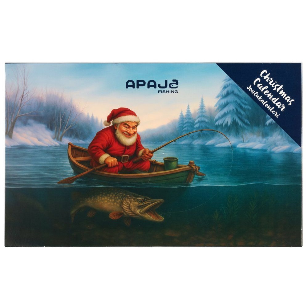 Adventskalender för fiskare / Fiskekalender med 24 luckor / Julkalender med fisketillbehör