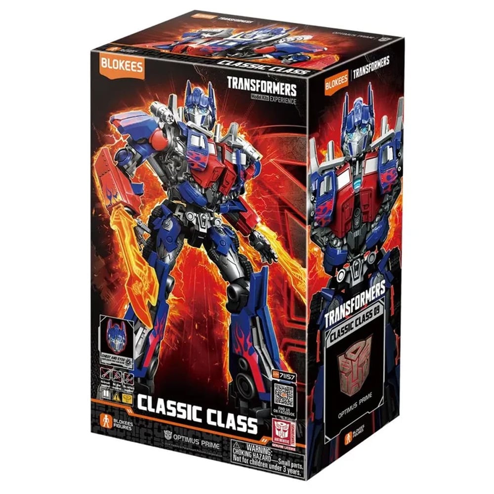 Blokees Transformers Optimus Prime med ljuseffekt / Byggfigur 88 delar / Classic Class 09