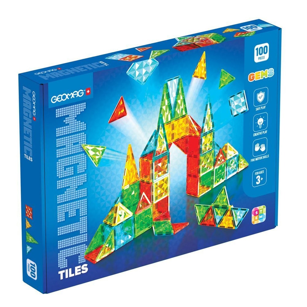 Geomag Gems Magnetisk Byggset 100 Delar / Magnetbyggsats / Magnetiska byggplattor