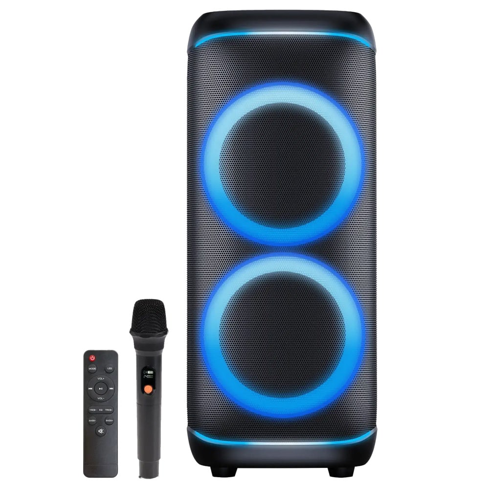 Denver BPS-470 Partyhögtalare med mikrofon och fjärrkontroll / 200 W RMS / Bluetooth-högtalare