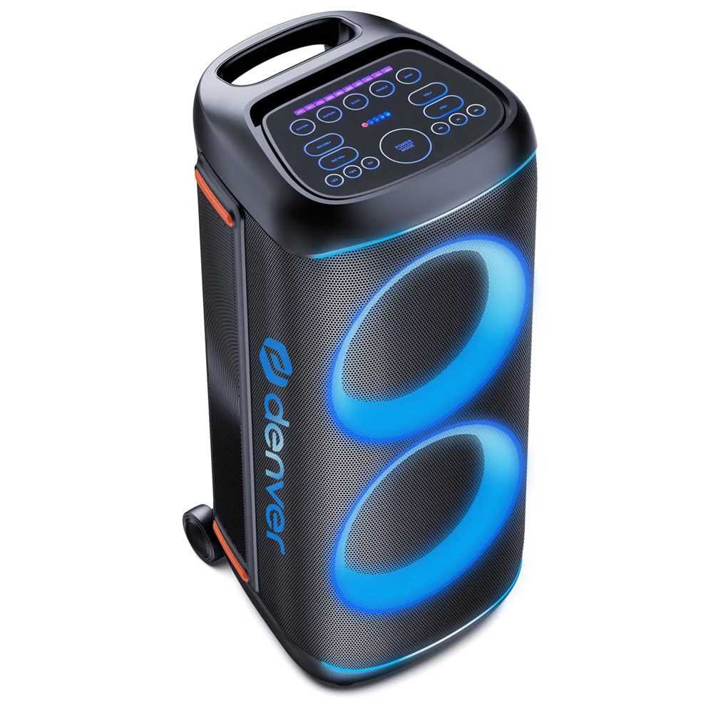 Denver BPS-470 Partyhögtalare med mikrofon och fjärrkontroll / 200 W RMS / Bluetooth-högtalare