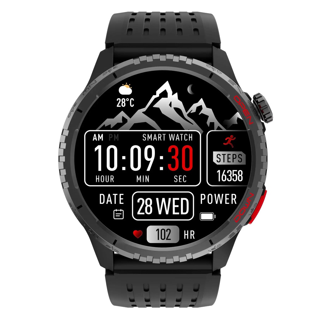 Denver SWG-345B Smartwatch - Svart / GPS-klocka med pekskärm / Smartklocka med AMOLED