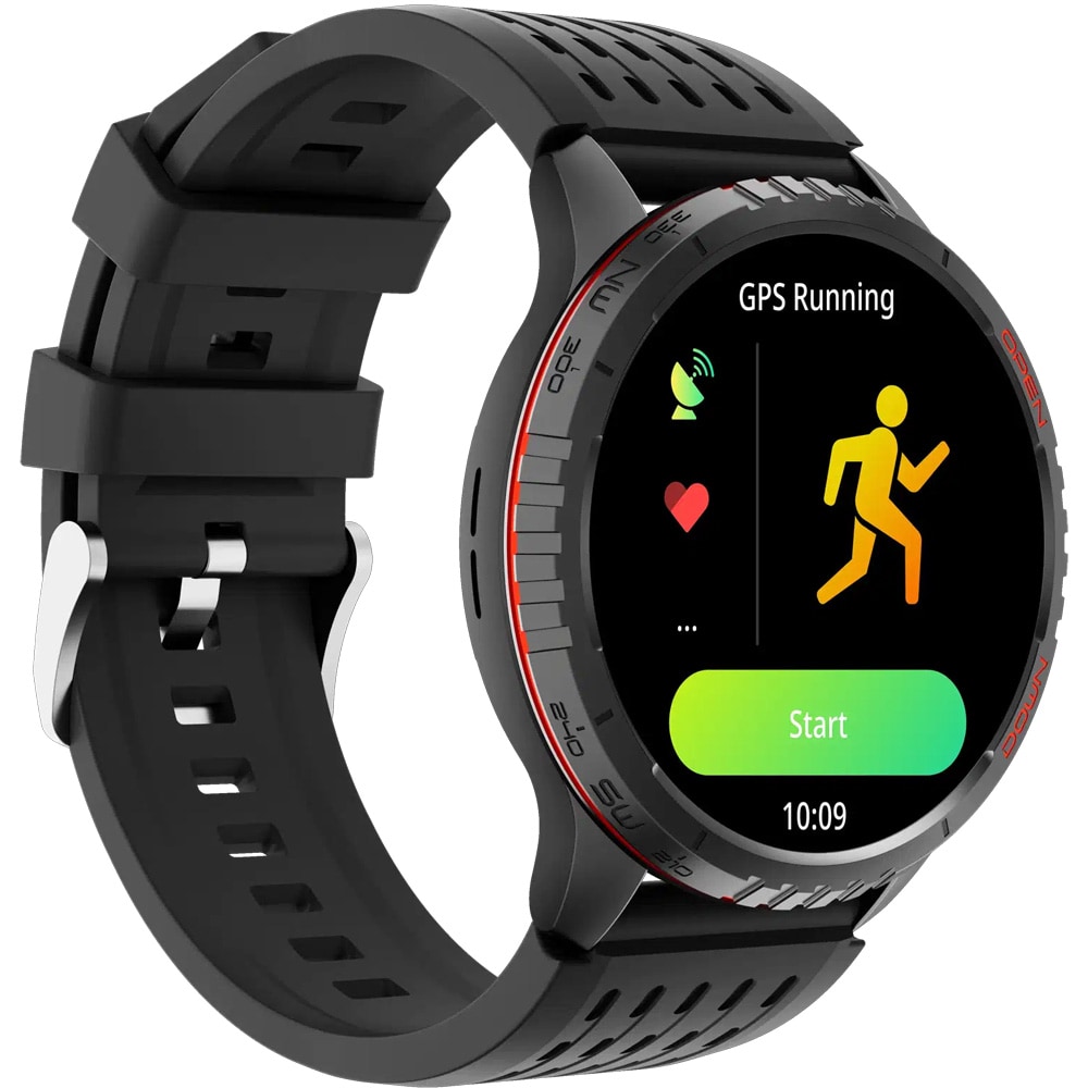 Denver SWG-345B Smartwatch - Svart / GPS-klocka med pekskärm / Smartklocka med AMOLED