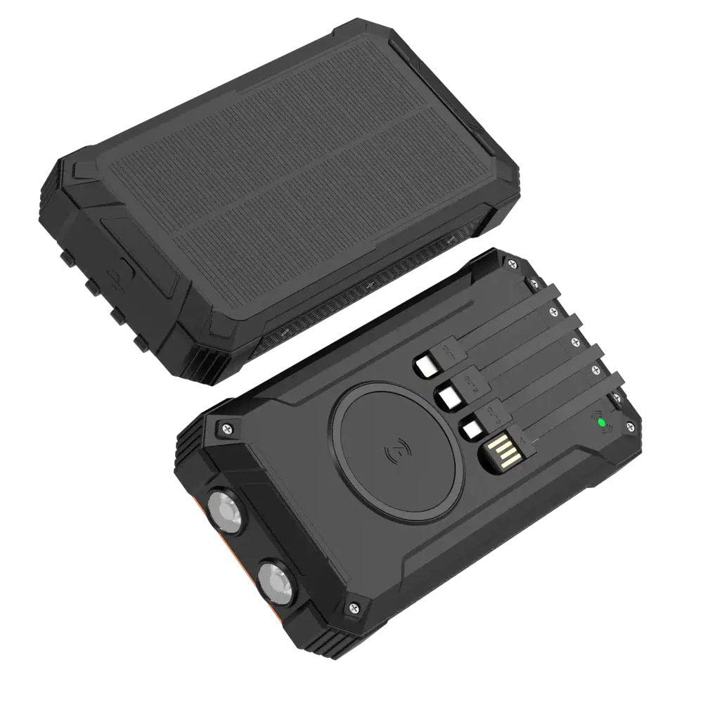 Denver PSC-20012 Powerbank 20000mAh med solcellsladdning / Solcellspowerbank / Externt batteri