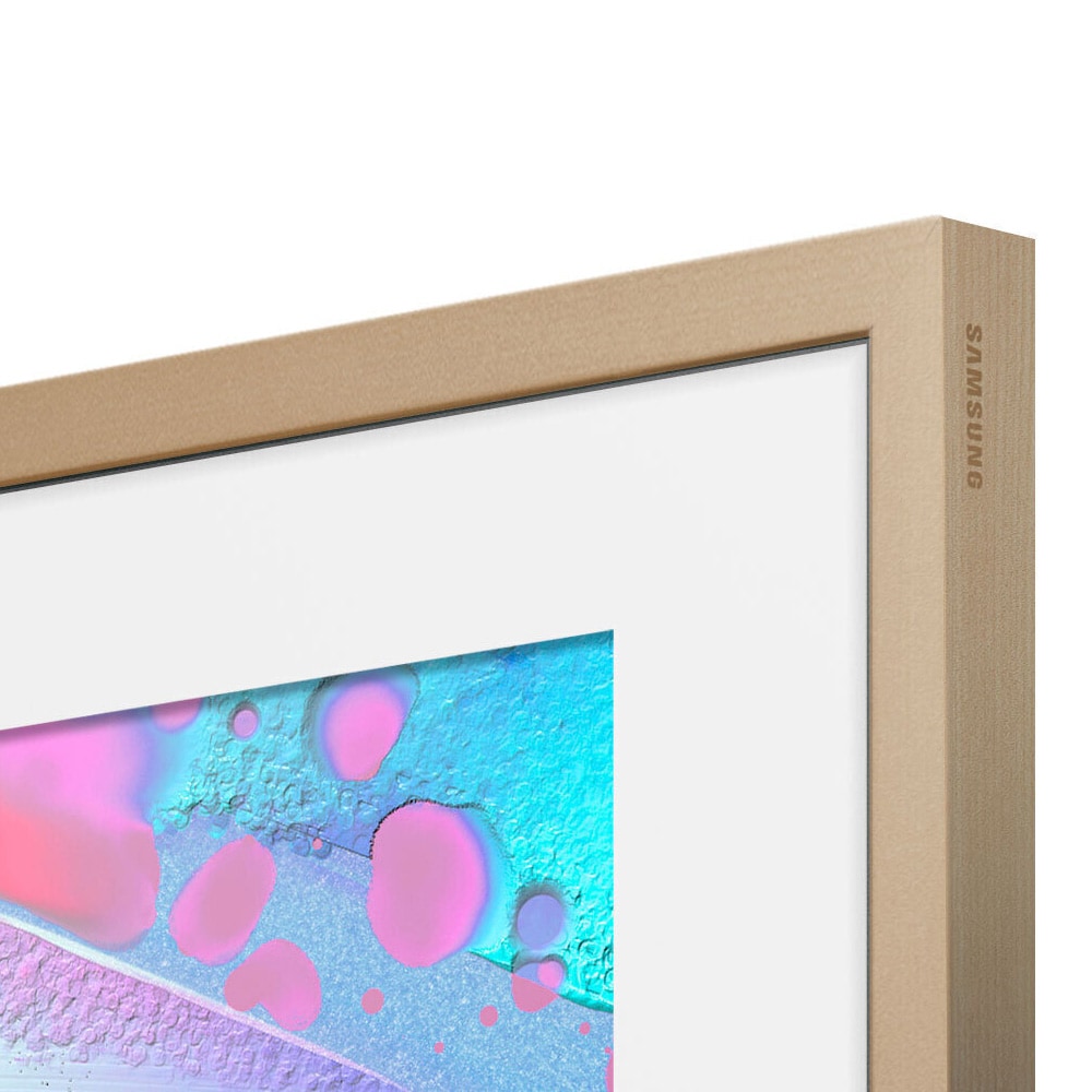 Samsung 75" Ram till The Frame - Ljus Brun / Biege Wood / Dekorram / Magnetisk TV-ram