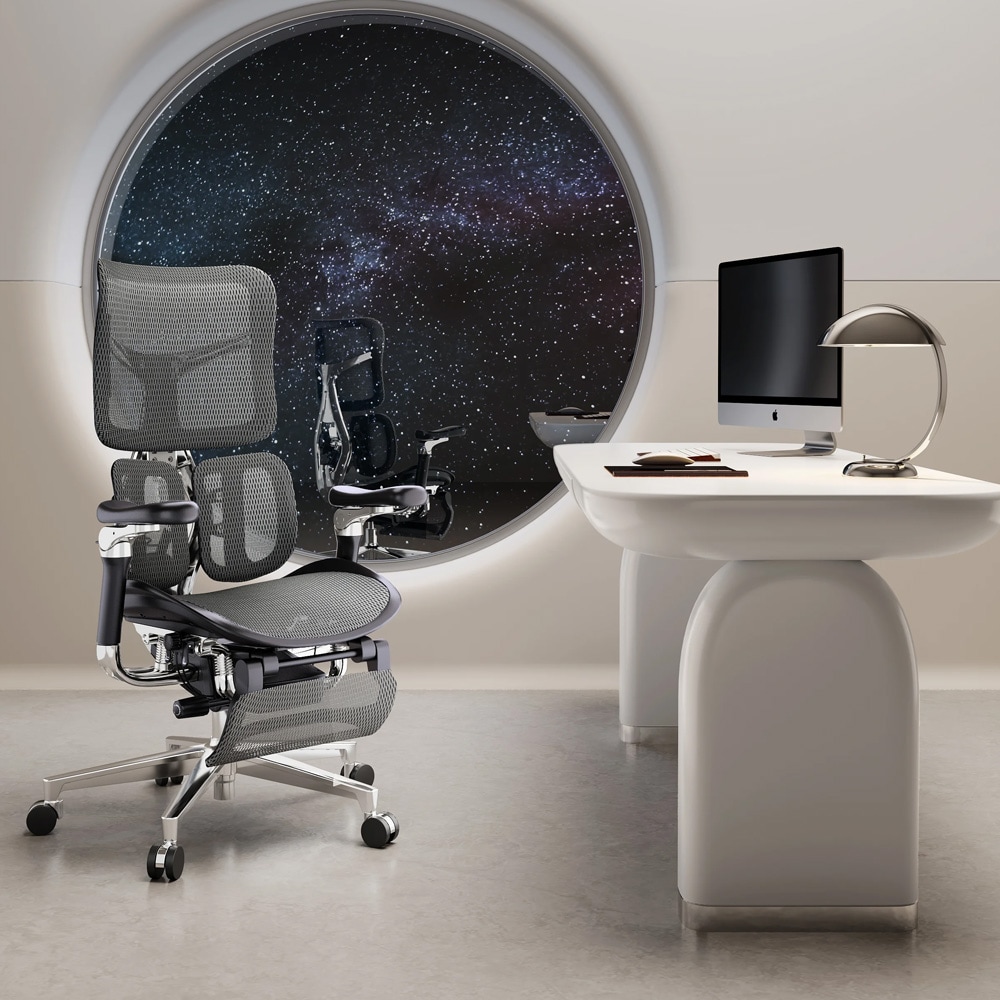 Sihoo Doro S300 Ergonomisk Kontorsstol med benstöd / Justerbar skrivbordsstol / Nätstol