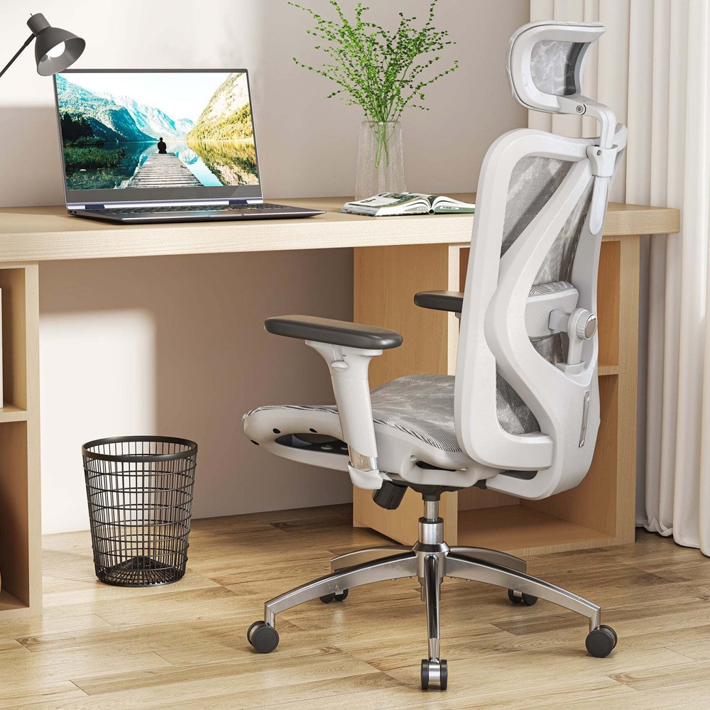 Sihoo M57 Ergonomisk Kontorsstol - Grå / Justerbar skrivbordsstol / Kontorsstol i nät