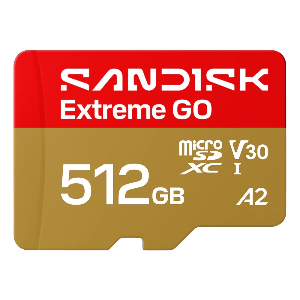 SanDisk Extreme GO microSD UHS-I 512GB / microSDXC-minneskort / Minneskort för 4K och 5K