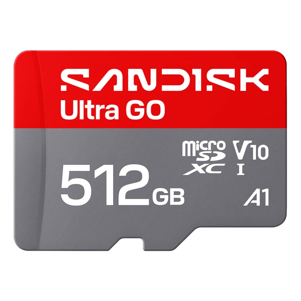 SanDisk Ultra GO microSD UHS-I 512GB / microSDXC-minneskort / Minneskort för Full HD