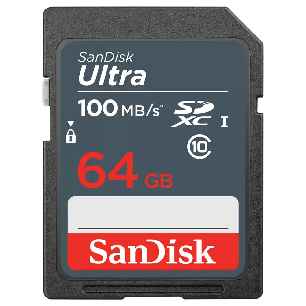 SanDisk Ultra SDXC 64GB / SDXC-minneskort för kameror / Minneskort för Full HD-inspelning