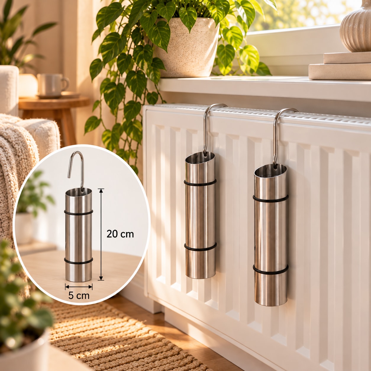 Luftfugter til radiatorer, 2-pak / Vandfordamper til radiator / Hængende luftfugter