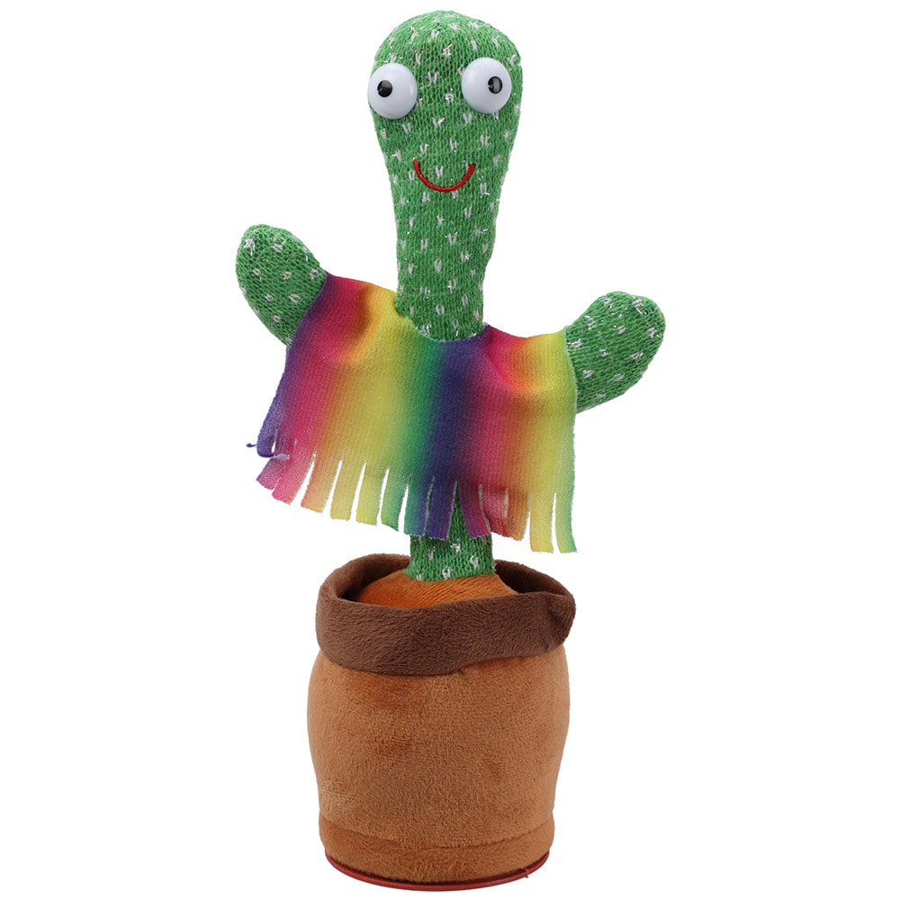 Dansande kaktus med poncho 29 cm / musikalisk interaktiv leksak - Från 3 år