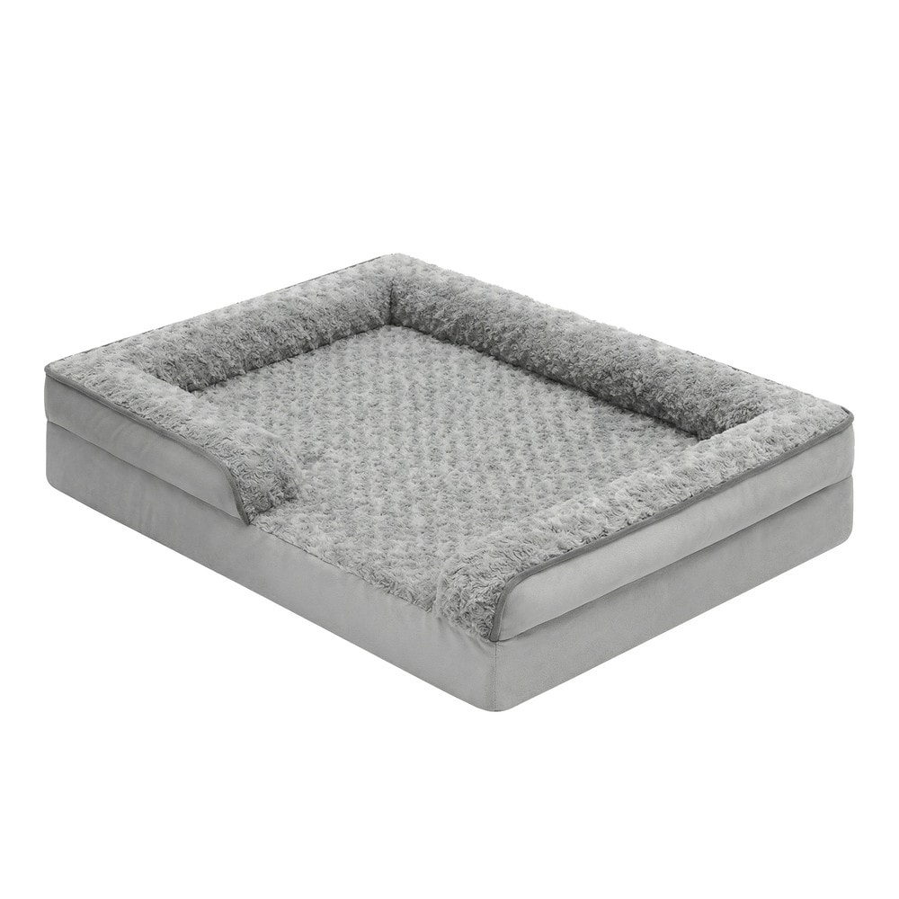 Ortopedisk hundbädd för stor hund 106x76 cm - Grå